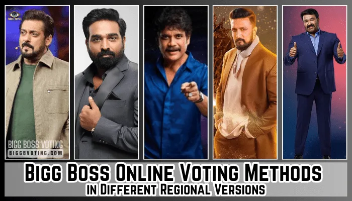 Bigg Boss Online Voting Methods in Different Regional Versions