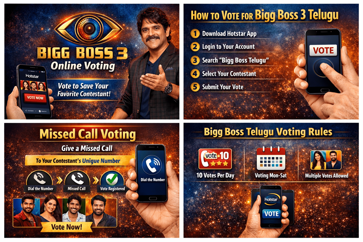Bigg Boss 3 Telugu Online Voting